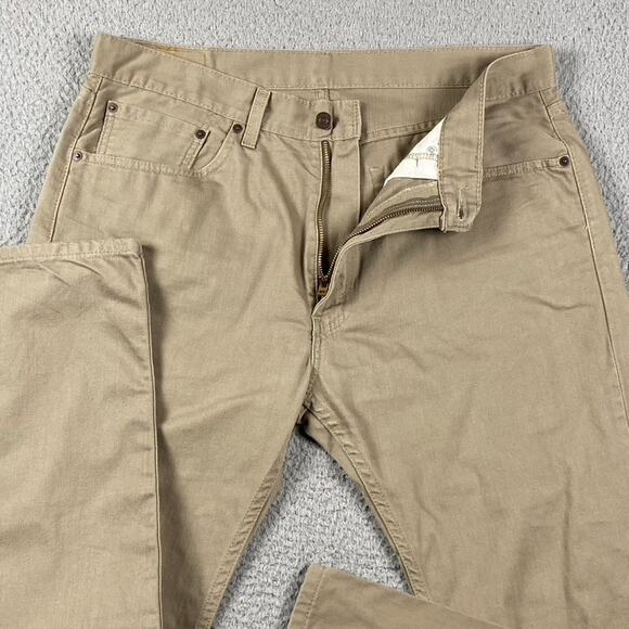 Levi's 505 Regular Straight Fit Jeans Men;s 36x30 Tan Streetwear - Picture 3 of 11